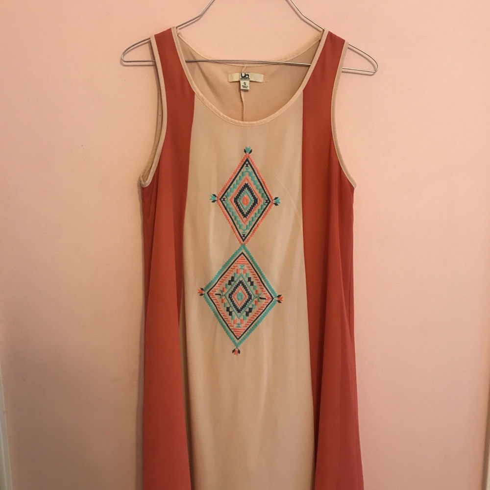 Pink embroidered Pattern dress